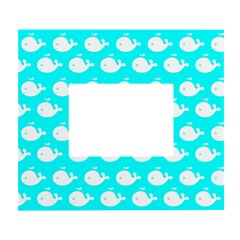Cute Whale Illustration Pattern White Wall Photo Frame 5  X 7  by GardenOfOphir