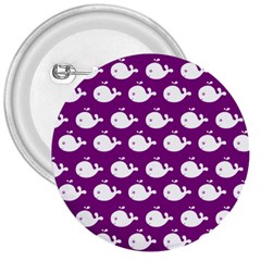 Cute Whale Illustration Pattern 3  Buttons by GardenOfOphir