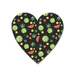 Watermelon Berry Patterns Pattern Heart Magnet