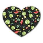Watermelon Berry Patterns Pattern Heart Mousepad