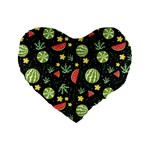 Watermelon Berry Patterns Pattern Standard 16  Premium Heart Shape Cushions