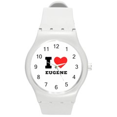 I Love Eugene Round Plastic Sport Watch (m) by ilovewhateva