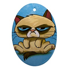 Grumpy Cat Ornament (oval)