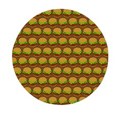 Burger Snadwich Food Tile Pattern Mini Round Pill Box (pack Of 5) by GardenOfOphir
