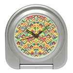 Trendy Chic Modern Chevron Pattern Travel Alarm Clock