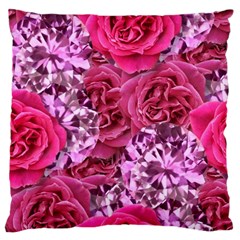 Roses Pink Tourmaline Seamless Standard Premium Plush Fleece Cushion Case (one Side)