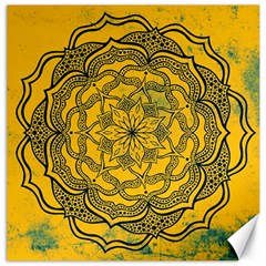 Mandala Vintage Painting Flower Canvas 12  X 12  by Jancukart