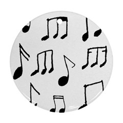 Music Is The Answer Phrase Concept Graphic Ornament (round)