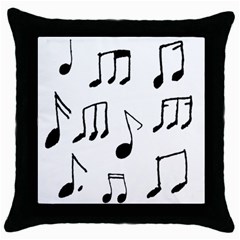 Music Is The Answer Phrase Concept Graphic Throw Pillow Case (black) by dflcprintsclothing