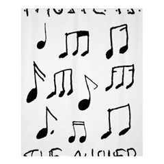 Music Is The Answer Phrase Concept Graphic Shower Curtain 60  X 72  (medium)  by dflcprintsclothing