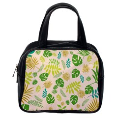 Tropical Leaf Leaves Palm Green Classic Handbag (one Side) by Jancukart