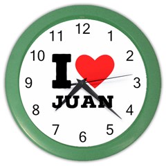 I Love Juan Color Wall Clock by ilovewhateva