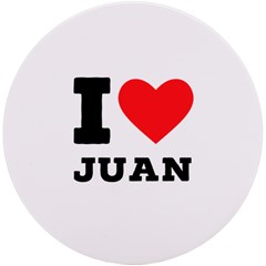 I Love Juan Uv Print Round Tile Coaster by ilovewhateva