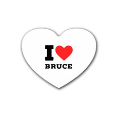 I Love Bruce Rubber Coaster (heart) by ilovewhateva
