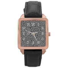 Abstract-0025 Rose Gold Leather Watch  by nateshop