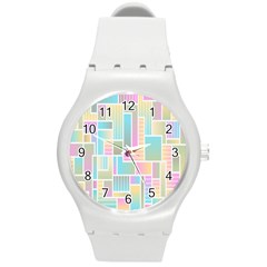 Color-blocks Round Plastic Sport Watch (m) by nateshop