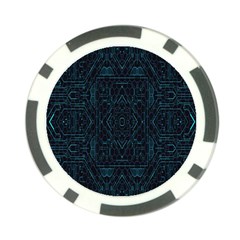 Geometric-art-003 Poker Chip Card Guard by nateshop