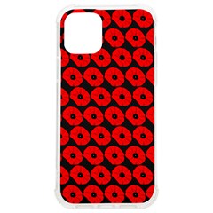 Charcoal And Red Peony Flower Pattern Iphone 12/12 Pro Tpu Uv Print Case by GardenOfOphir