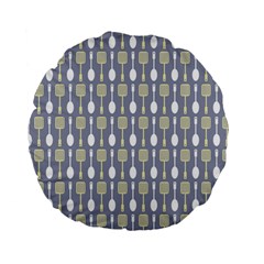 Spatula Spoon Pattern Standard 15  Premium Flano Round Cushions by GardenOfOphir