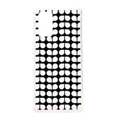 Black And White Leaf Pattern Samsung Galaxy Note 20 Tpu Uv Case by GardenOfOphir