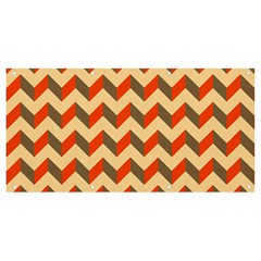 Modern Retro Chevron Patchwork Pattern Banner And Sign 8  X 4  by GardenOfOphir