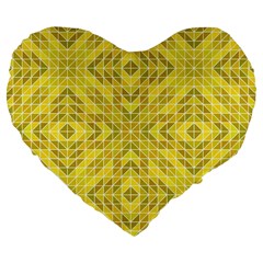 Tile Large 19  Premium Flano Heart Shape Cushions by nateshop
