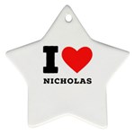 I love nicholas Ornament (Star)