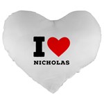I love nicholas Large 19  Premium Heart Shape Cushions