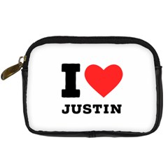 I Love Justin Digital Camera Leather Case
