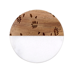 Autumn-5 Classic Marble Wood Coaster (round)  by nateshop