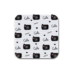 Cute-cutes Rubber Square Coaster (4 Pack) by nateshop