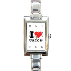 I Love Jacob Rectangle Italian Charm Watch by ilovewhateva