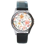 Flowers-107 Round Metal Watch
