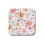 Flowers-107 Rubber Coaster (Square)