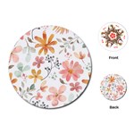 Flowers-107 Playing Cards Single Design (Round)