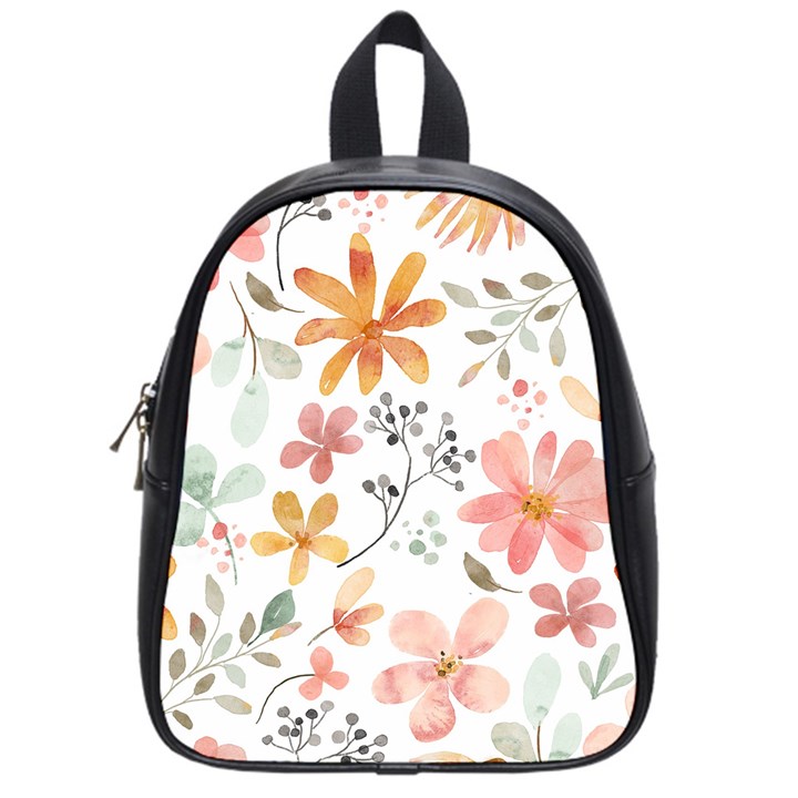Flowers-107 School Bag (Small)