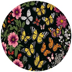 Flowers-109 Wooden Puzzle Round by nateshop