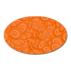 Orange-ellipse Oval Magnet by nateshop