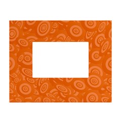 Orange-ellipse White Tabletop Photo Frame 4 x6 