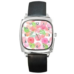 Roses-50 Square Metal Watch by nateshop