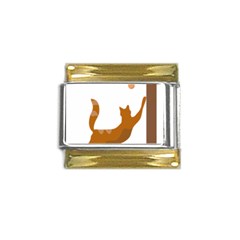 Animal Cat Pet Feline Mammal Gold Trim Italian Charm (9mm) by Semog4