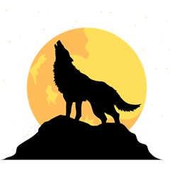 Wolf Wild Animal Night Moon Play Mat (square) by Semog4