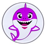 Purple Shark Fish Wireless Fast Charger(White)