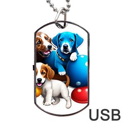 Cute Dog Dogs Animal Pet Dog Tag Usb Flash (one Side) by Semog4