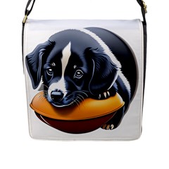 Dog Animal Cute Pet Puppy Pooch Flap Closure Messenger Bag (l) by Semog4