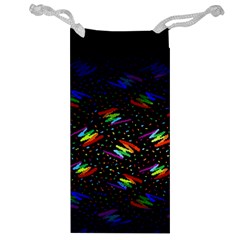 Rainbows Pixel Pattern Jewelry Bag by Semog4