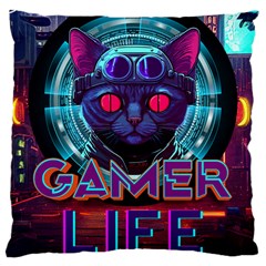Gamer Life Large Cushion Case (two Sides) by minxprints