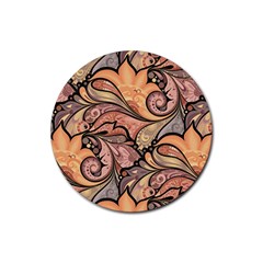 Colorful Paisley Background Artwork Paisley Patterns Rubber Coaster (round) by Semog4