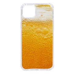 Texture Pattern Macro Glass Of Beer Foam White Yellow Iphone 14 Plus Tpu Uv Print Case by Semog4
