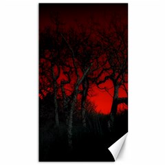 Dark Forest Jungle Plant Black Red Tree Canvas 40  X 72  by Semog4
